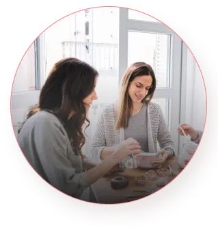 Women are eating ice-cream