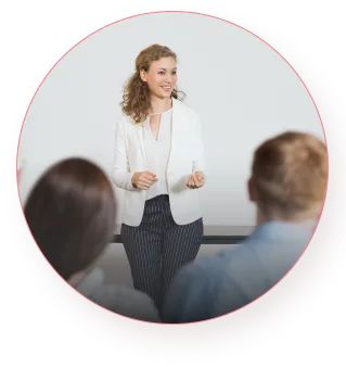 Teacher is speaking to students